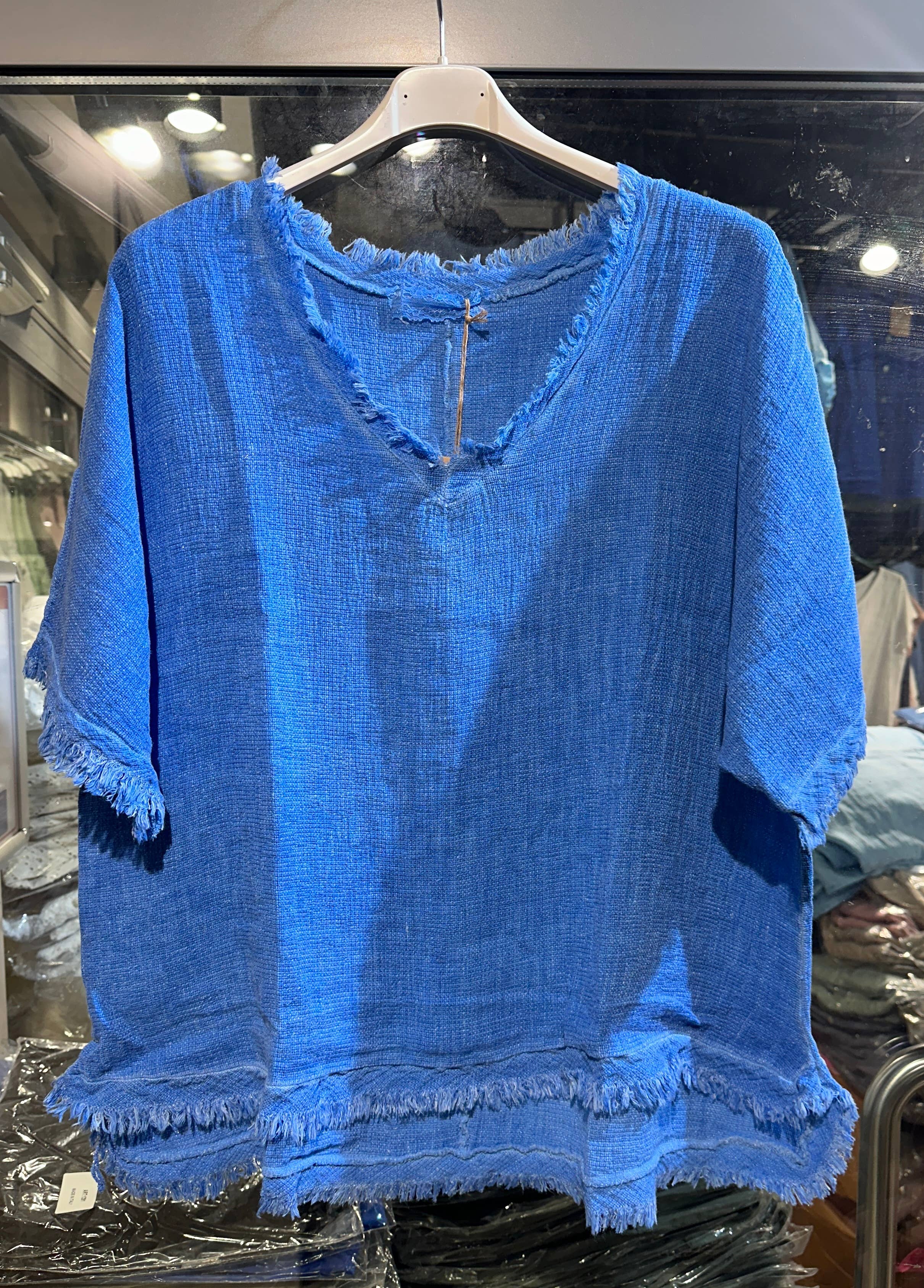 LÉA & LUC - Wholesale Blouse – Women’s - Plain blouse in 50% Linen and 50% Cotton REF. 982829