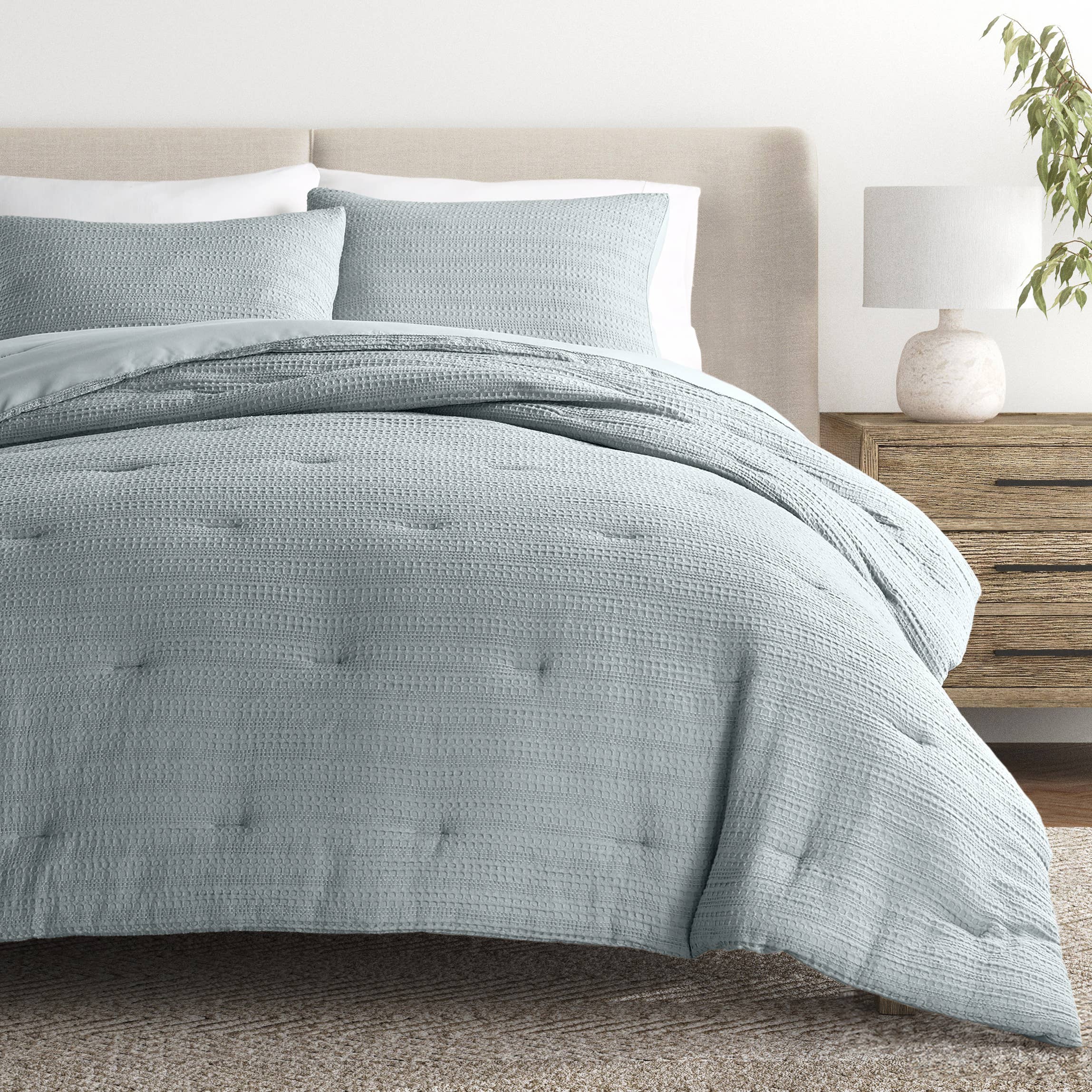 ienjoy Home - Wholesale Bedding Set - Waffle Textured 3 Piece Down Alternative Comforter Set13