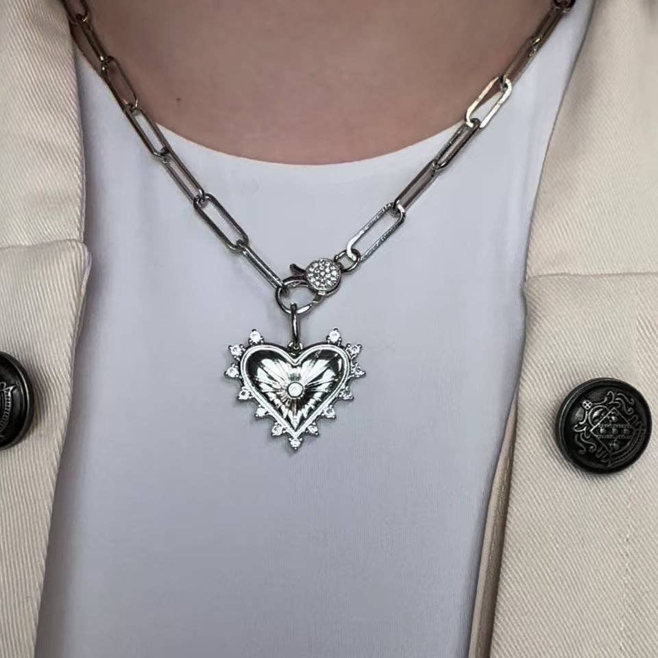 Love, Lisa - Wholesale Link & Chain Necklace - Pam Paperclip Clasp Necklace10