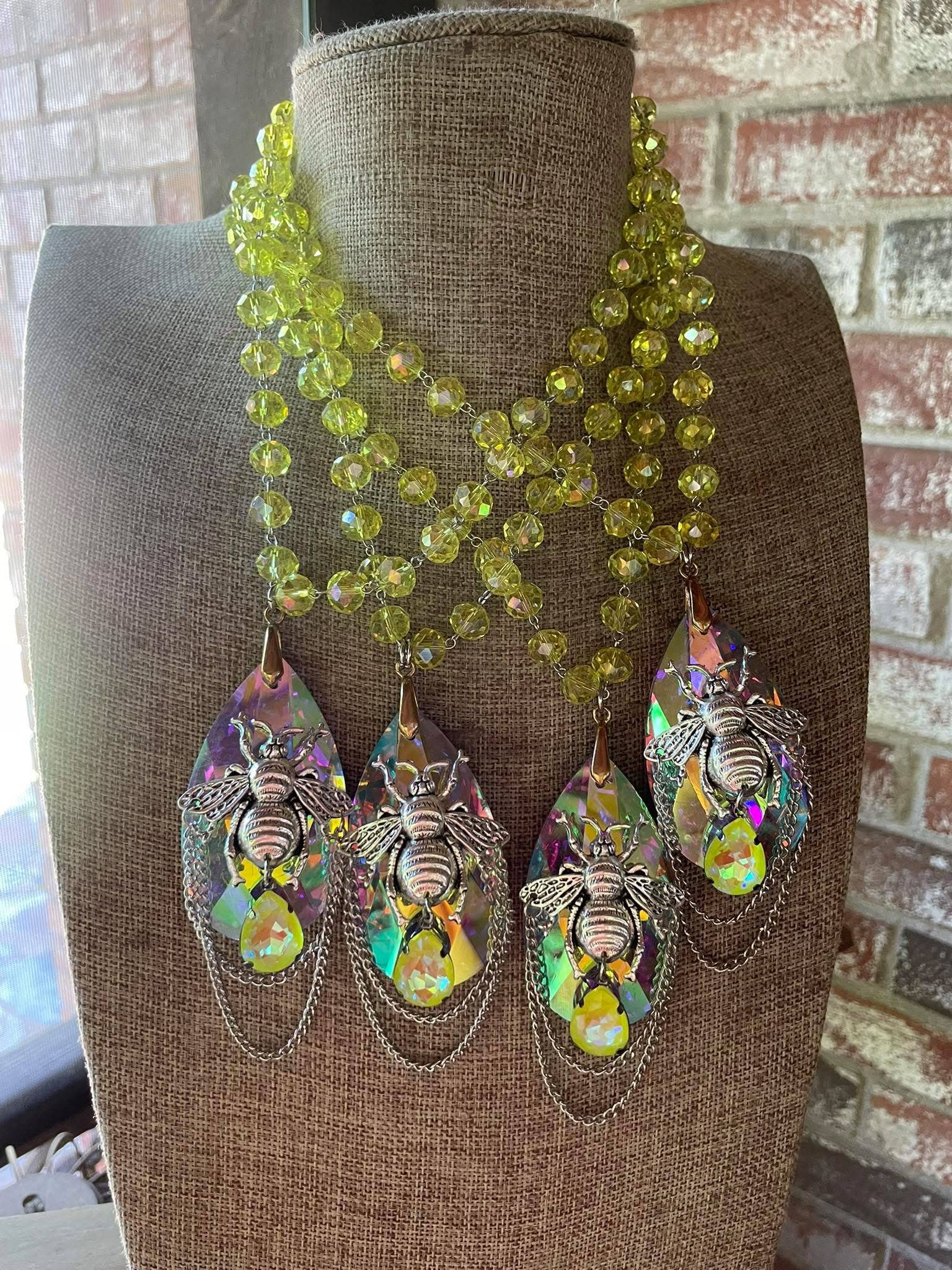 Gypsy South - Wholesale Pendant/Charm Necklace - Yellow Bee and Crystal Necklace 0