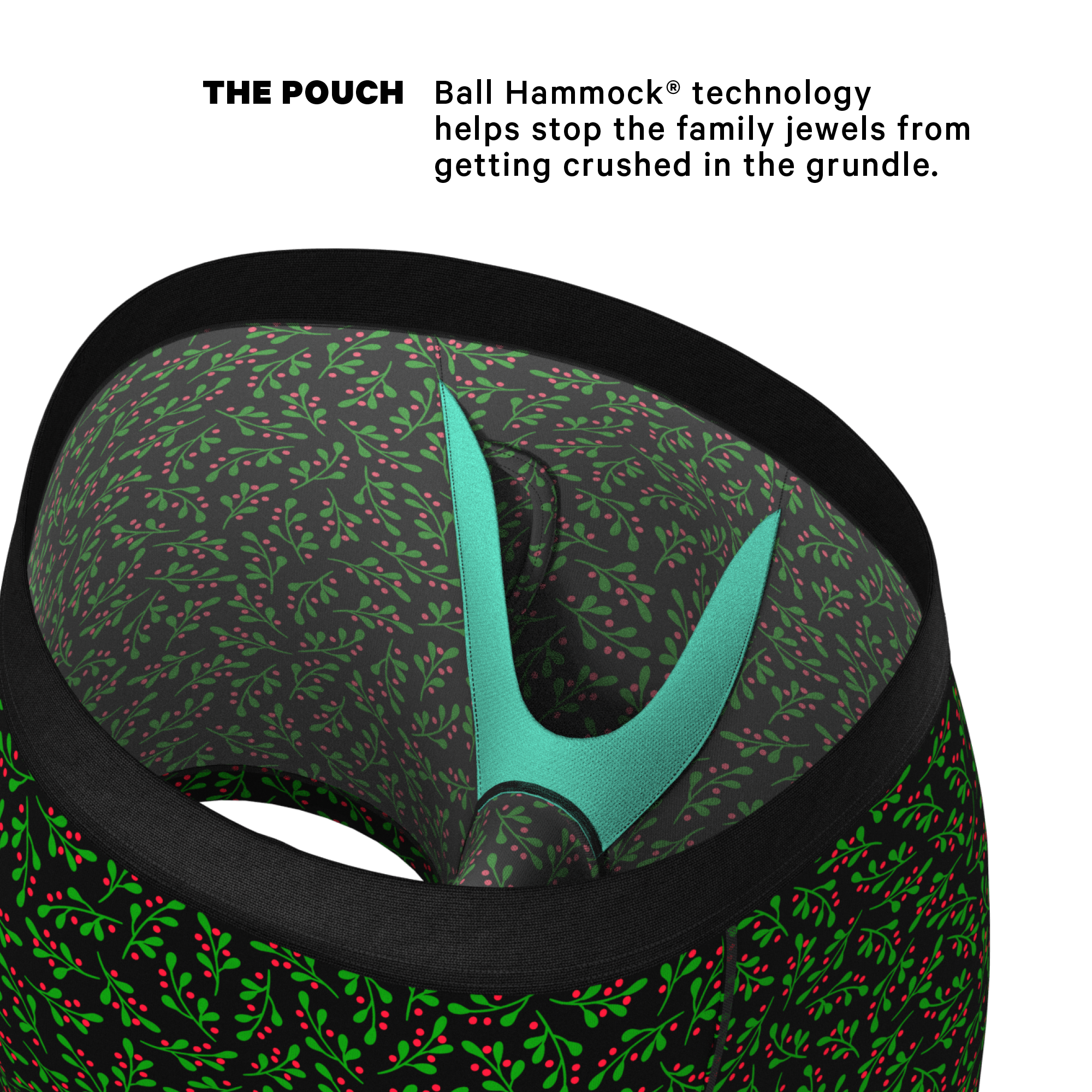 Shinesty, Inc – Großhandel Unterwäsche – Herren – Der Kiss Me There | Mistletoe Ball Hammock® Pouch Unterwäsche mit Eingriff1