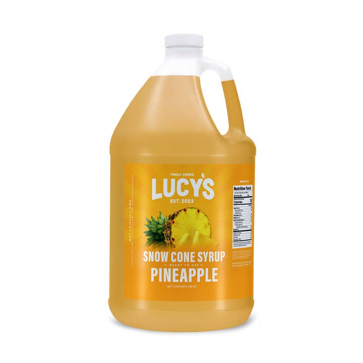 Pineapple Snow Cone Syrup - 128oz for wholesale by Lucy's