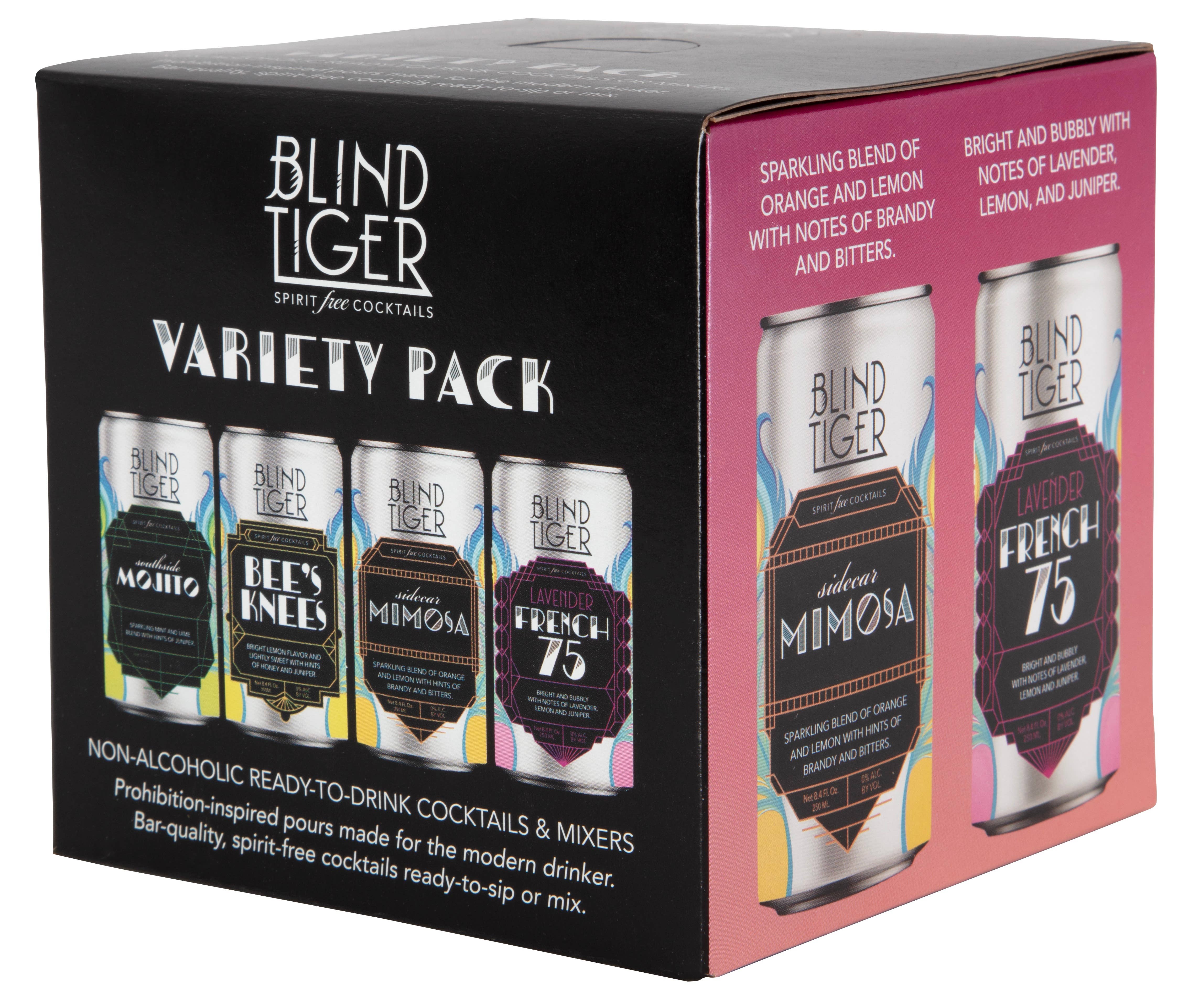 Blind Tiger Spirit-Free Cocktails - Wholesale Non-Alcoholic Aperitif/Mocktail - VARIETY PACK II  (NEW) - Award Winning N/A Cocktails 2