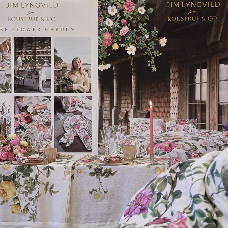 Koustrupco - Wholesale Tablecloth - Rose flower garden Tablecloth 145x220 cm.6