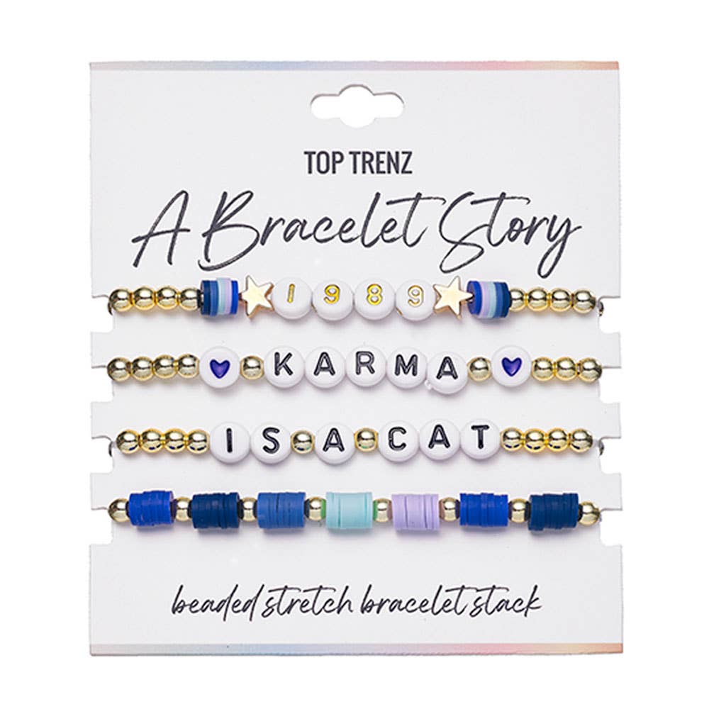 Top Trenz Inc - Wholesale Beaded Bracelet - A Bracelet Story - Eras Edition Beaded Stretch Bracelets Set6