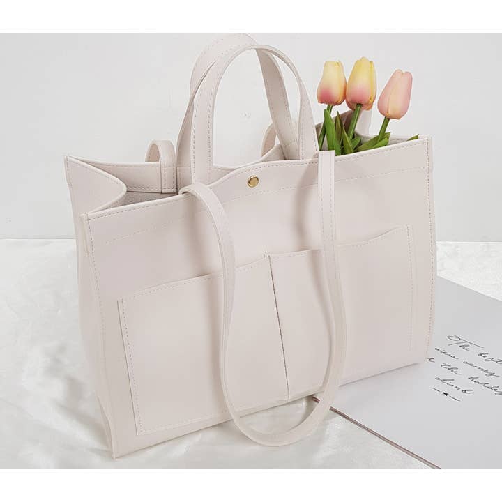 Comfortarians - Wholesale Tote Bag - Women's - Large Leather Tote Bag, Soft Leather Campus Bag6