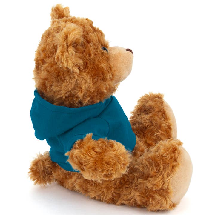 Plushland - Wholesale Stuffed/Plush Toy - Kids & Baby - 11" Personalized Teddy Bear in Hoodie | Custom Sitting Bear25
