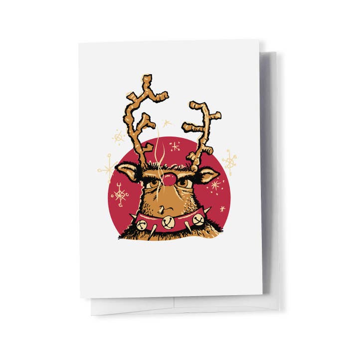 Brian Barber, Illustration - Wholesale Christmas Card - Smokin' Reindeer1