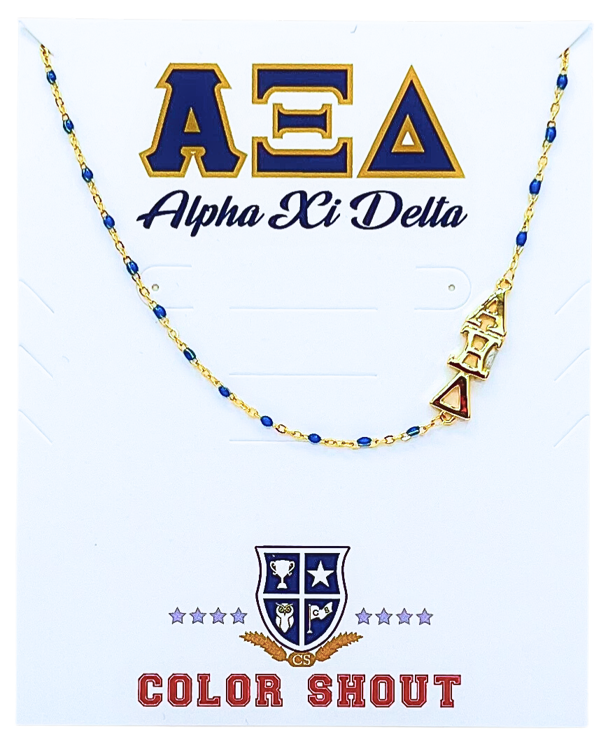 Color Shout – Großhandel Perlenkette – N201-Die Schwesternschaftskette: Seitlich gesetzte griechische Buchstaben auf Emaille-Perlenkette8