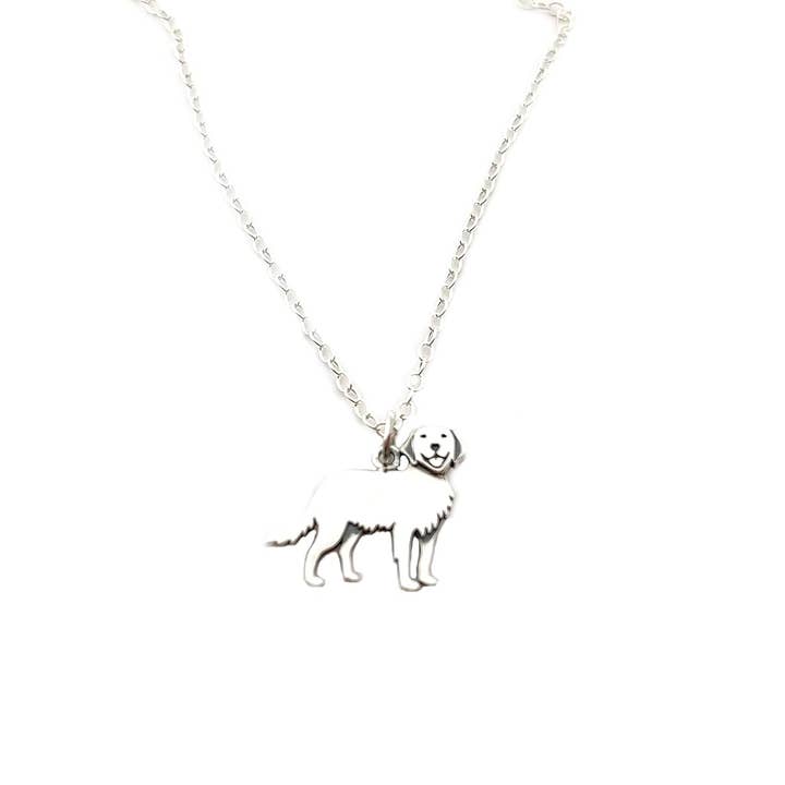 Collier Golden Retriever – Argent Sterling, Chaîne de 18 Pouces pour la vente par CY Design Studio