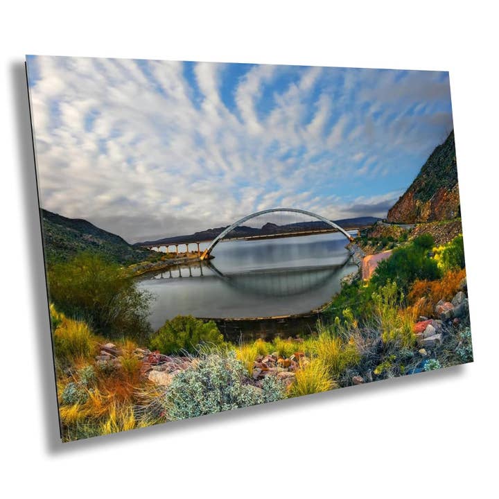 Reflections of Connection: Lake Roosevelt Bridge for wholesale by Images By Cheri
