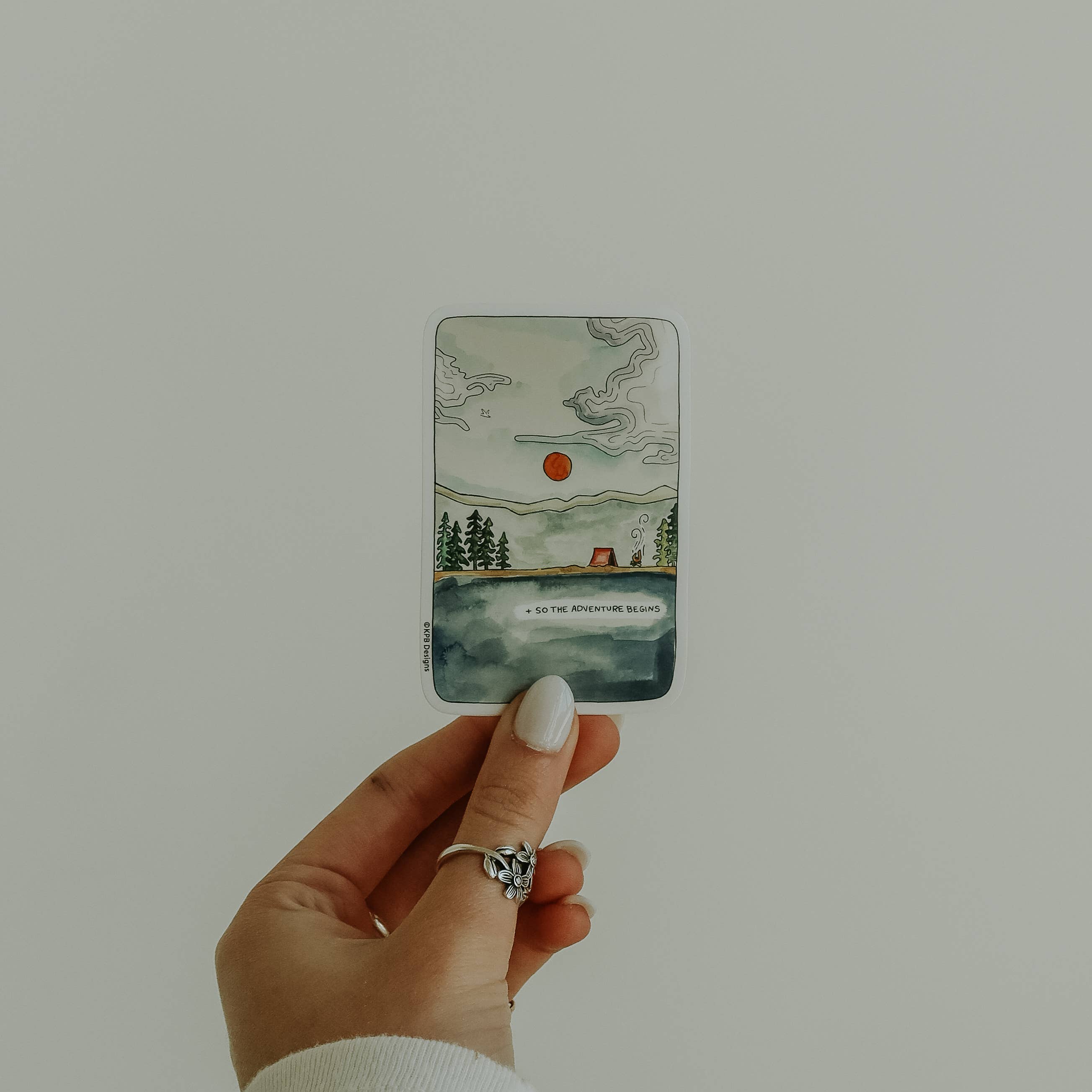 Sticker Girl – Engroshandel Klistermærke – Eventyr Begynder Camping Scene Vinyl Klistermærke1