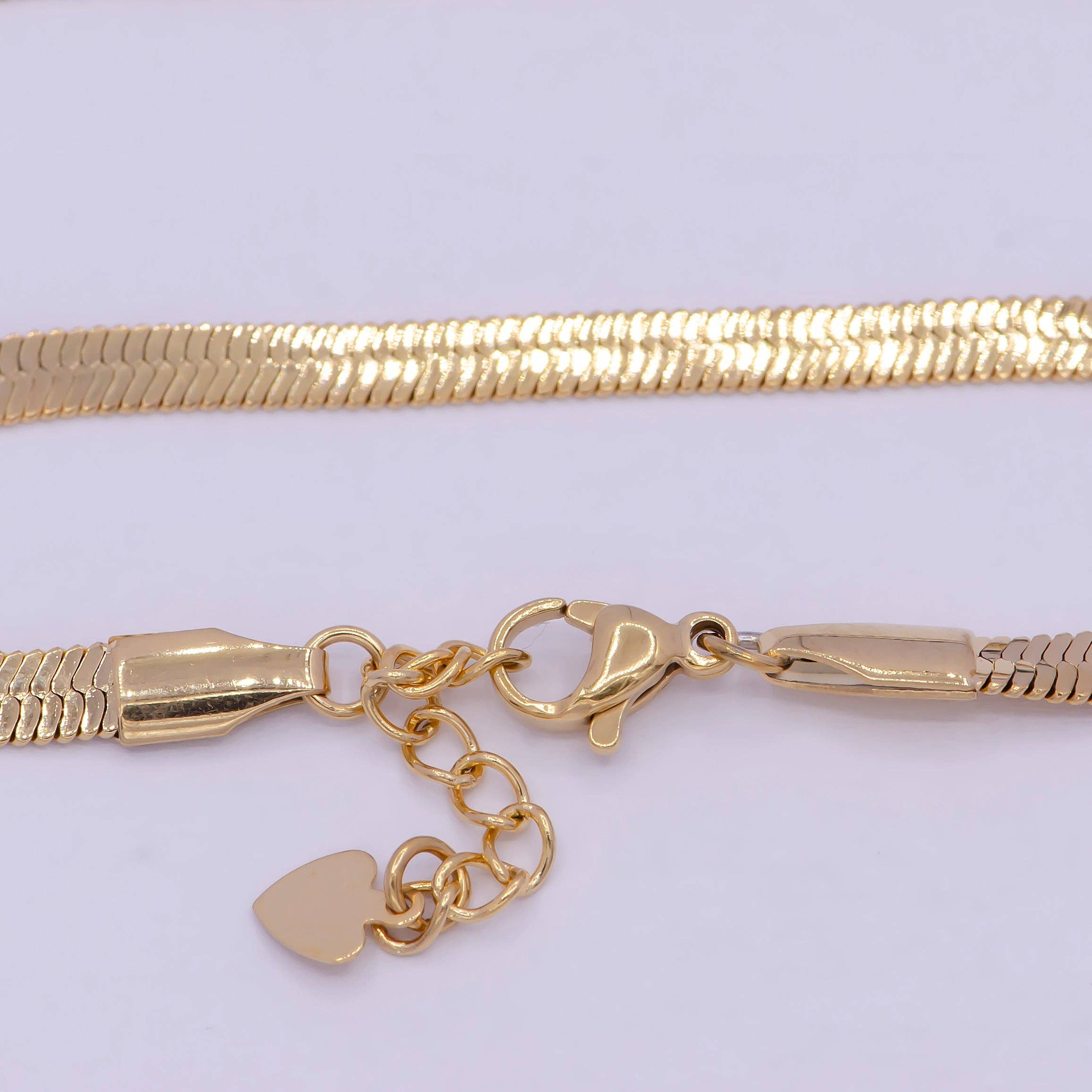 Aim Eternal - Wholesale Link & Chain Bracelet - 7" Gold Filled 3mm/4mm/5mm Herringbone Chain Bracelet0