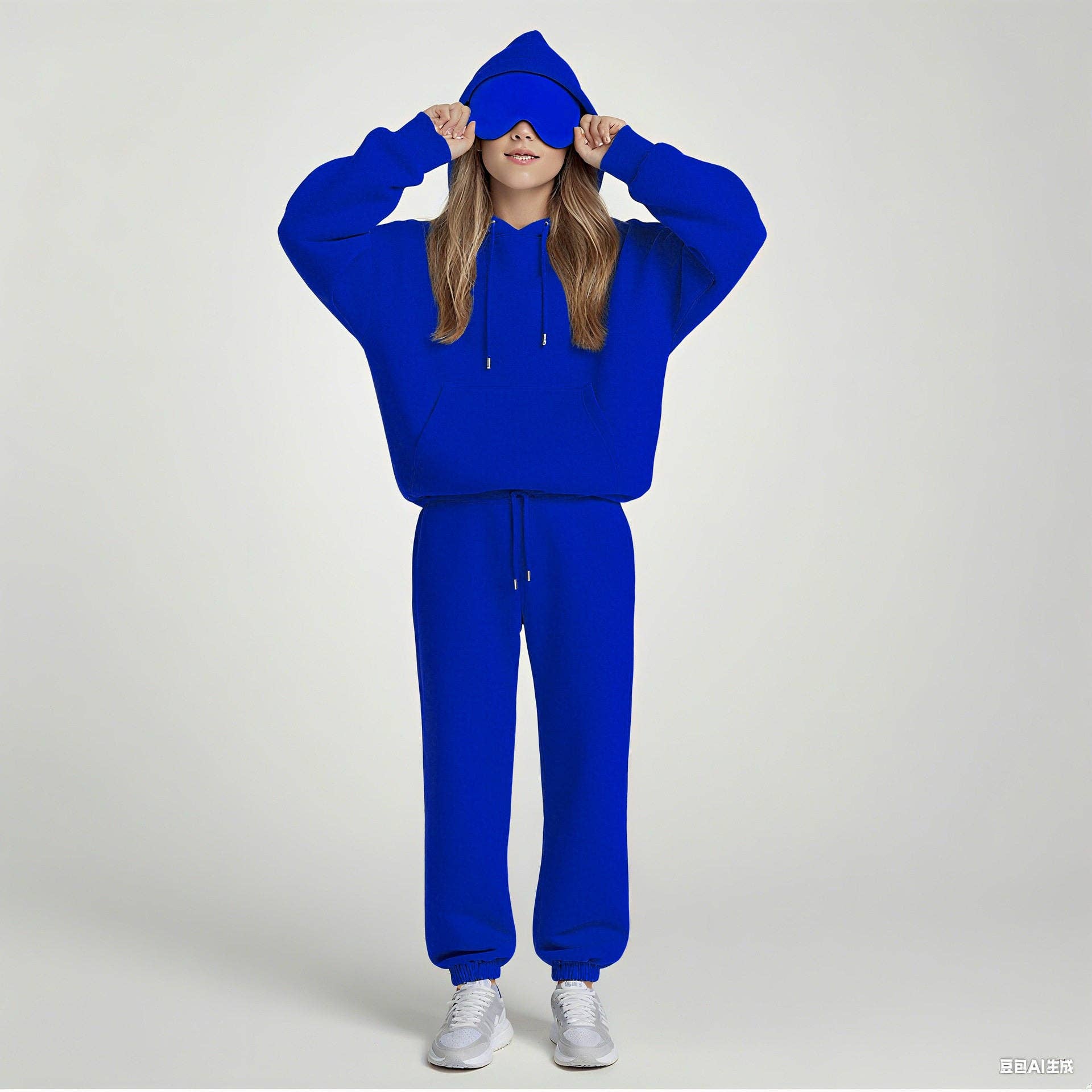 Sheer Trend - Vente Ensemble de vêtements d'intérieur – femme - Ensemble Décontracté à Capuche et Pantalon de Couleur Unie4