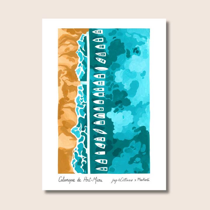 Poster - Calanque de Port Miou (detail) - Mankenti for wholesale by JOG | Maison d’éditions