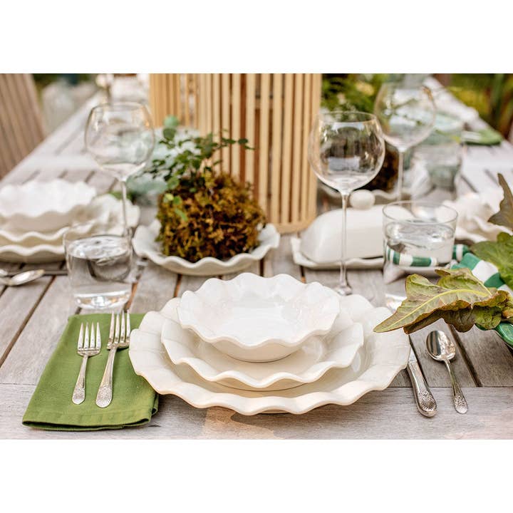 Coton Colors - Wholesale Bowl - Signature White Ruffle Flare Small Bowl2