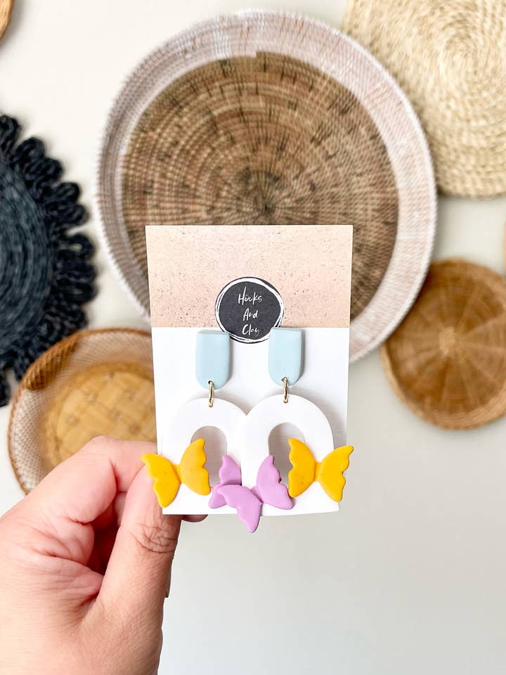 Vlinderboog polymeerklei voor wholesale door Hooks and Clay