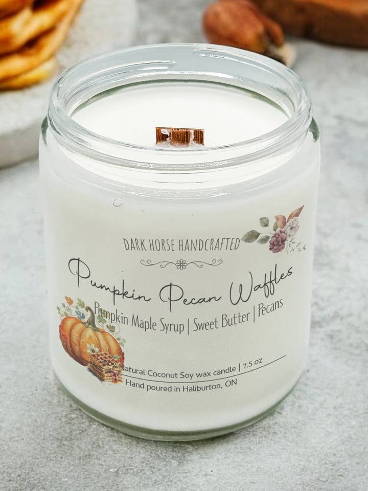 Pumpkin Pecan Waffles - Fall Candle for wholesale by Dark Horse Handcrafted