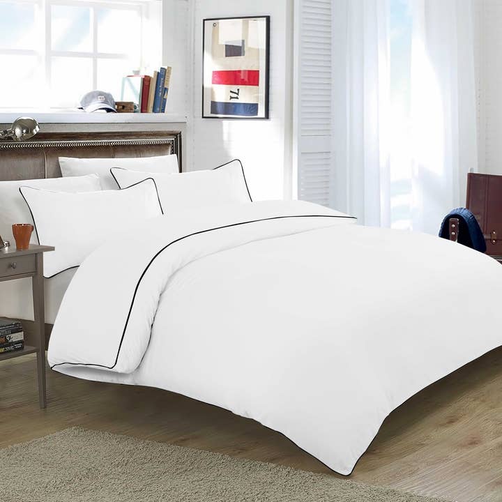 Cotton Passion – wholesale Bedding set – Duvet Cover Set Luxury Piping Ultra Soft Duvet Comforter Set30