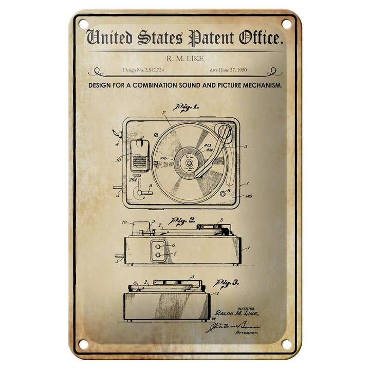 Blikken bord patent 12x18 cm ontwerp voor een videorecorder voor wholesale door Femer