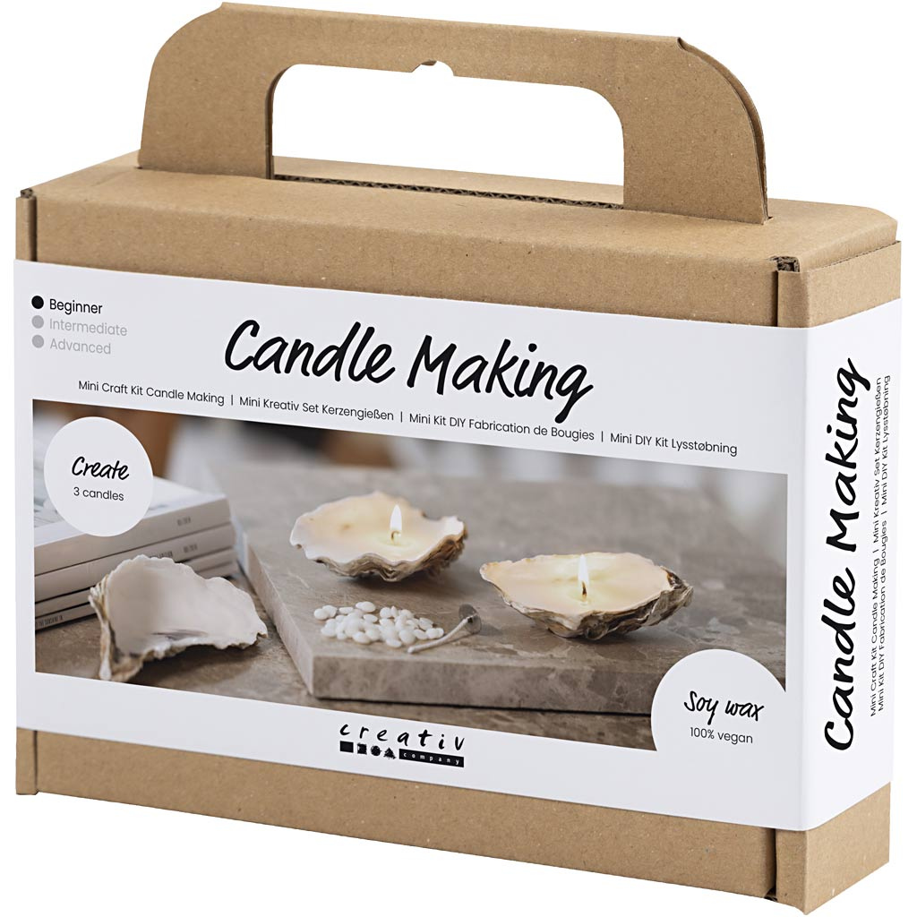 Hobbygroep - Wholesale DIY Craft Kit - CC Mini Hobby Set Candle Making Soy Candles in Oyster Shells2