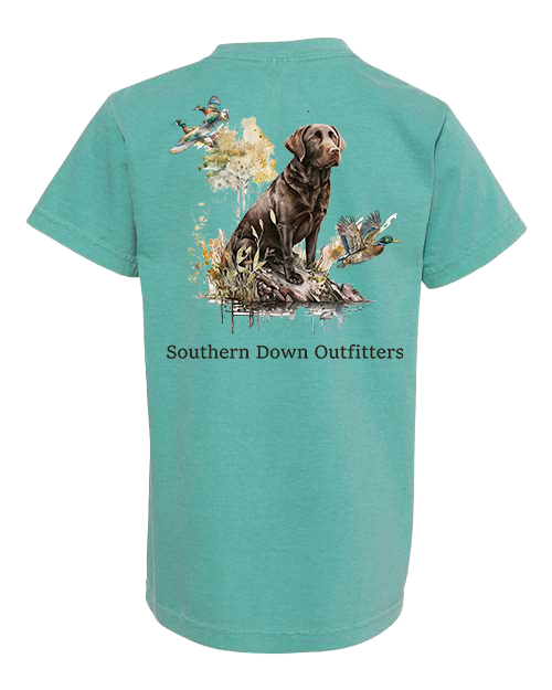 Southern Down Outfitters - Wholesale Screen Printed T-Shirt - Kids - Chocolate Lab Youth Tee1