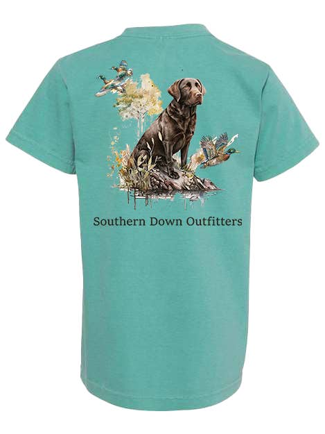Southern Down Outfitters - Vente T-shirt sérigraphié – enfant - T-shirt Chocolate Lab pour jeunes1