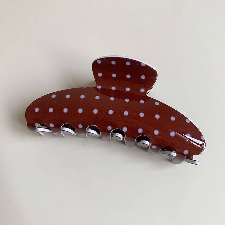 Dipped Shop - Wholesale Hair Clip - Women's - Minimalist Polka Dots Acrylic Hair Claw DP25F9925