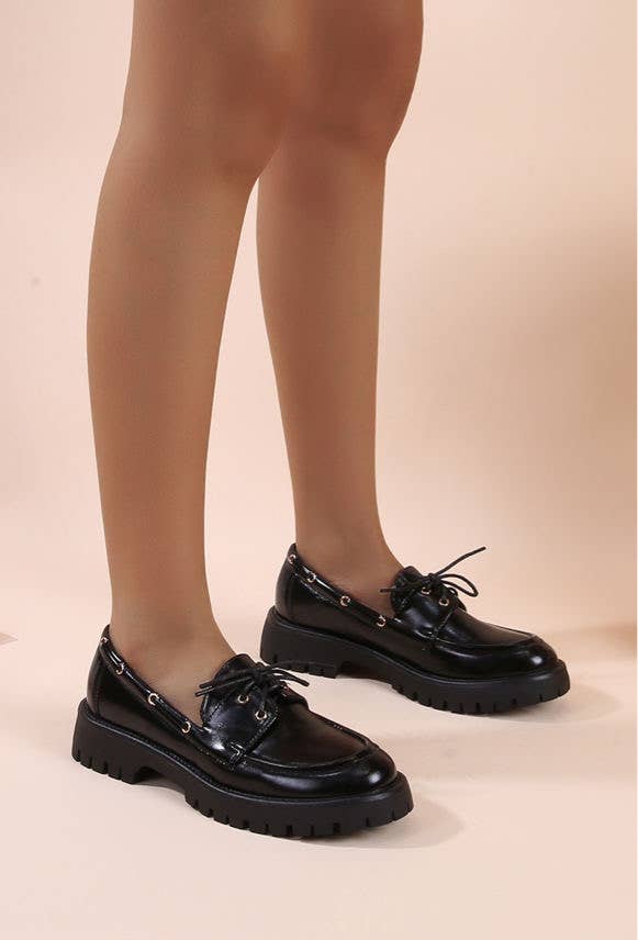 BELLICY / Cink-me - Wholesale Boat Shoes - Women's - Faux leather boat shoes with textured sole, YU5598-62