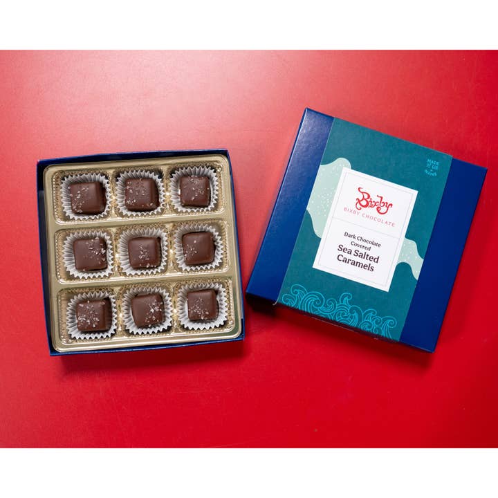 Bixby Chocolate - Wholesale Chocolate Box - Dark Chocolate Sea Salt Caramels Gift Box1