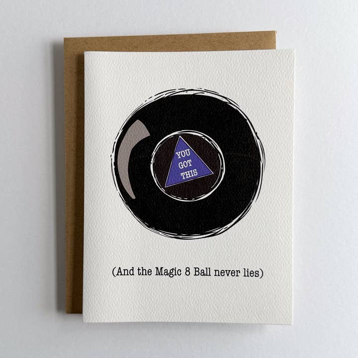 Wild Card Creations – wholesale Encouragement card – Magic 8 Ball Encouragement