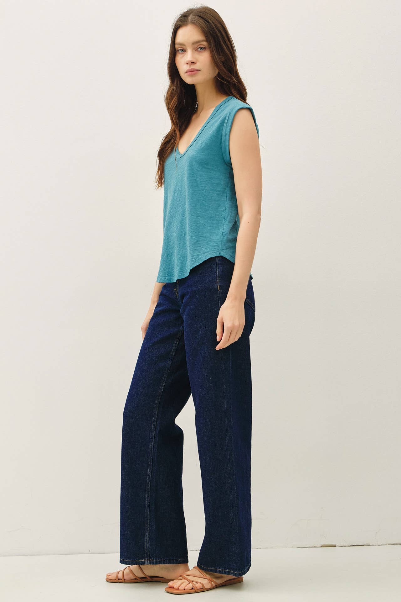 Be Cool - Wholesale T-Shirt - Women's - NEW COLOR-BASIC CAP SLEEVE GARMENT DYED TOP19