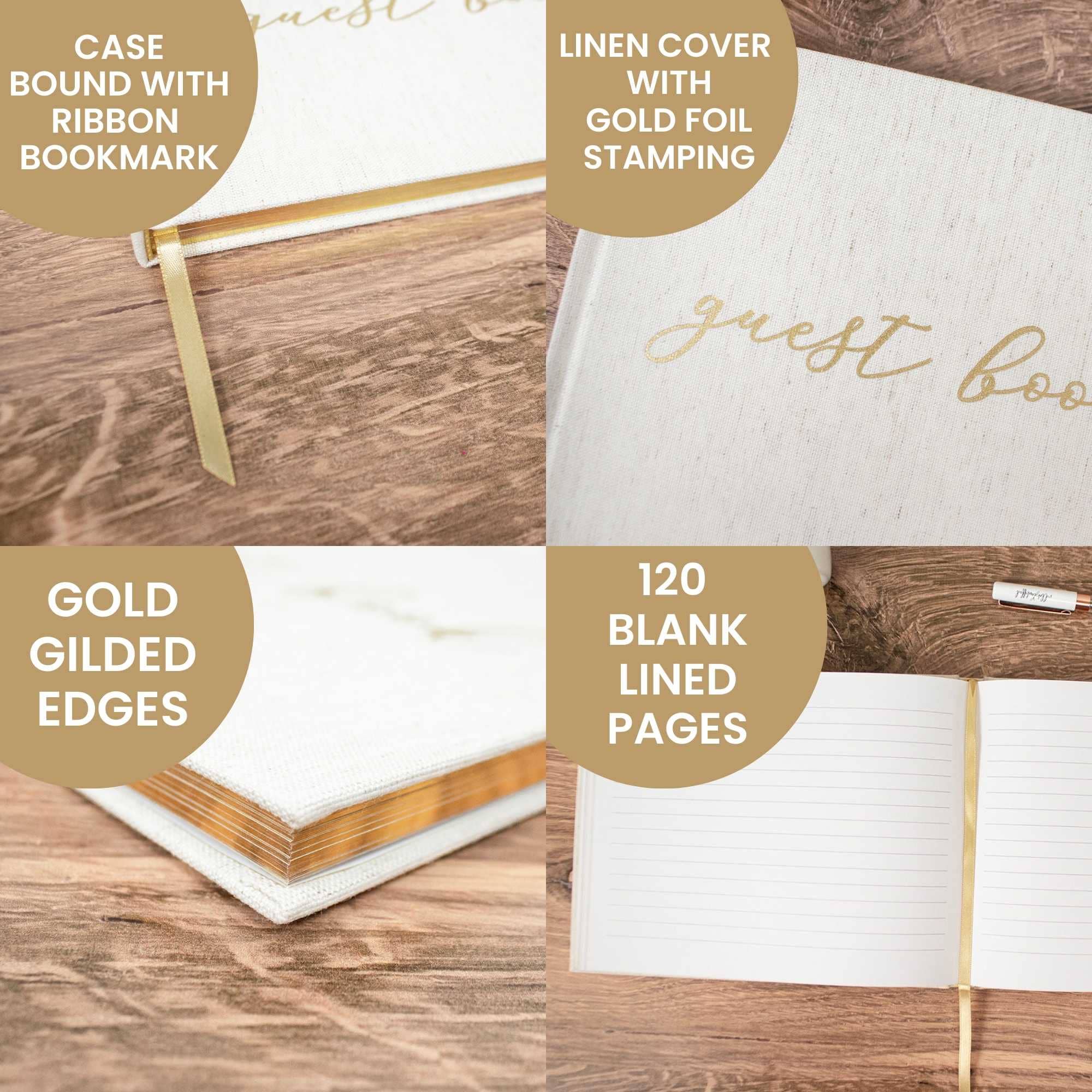 bloom daily planners - Wholesale Guest Book - Linen Guest Book4