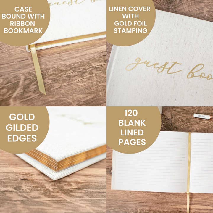bloom daily planners - Wholesale Guest Book - Linen Guest Book4