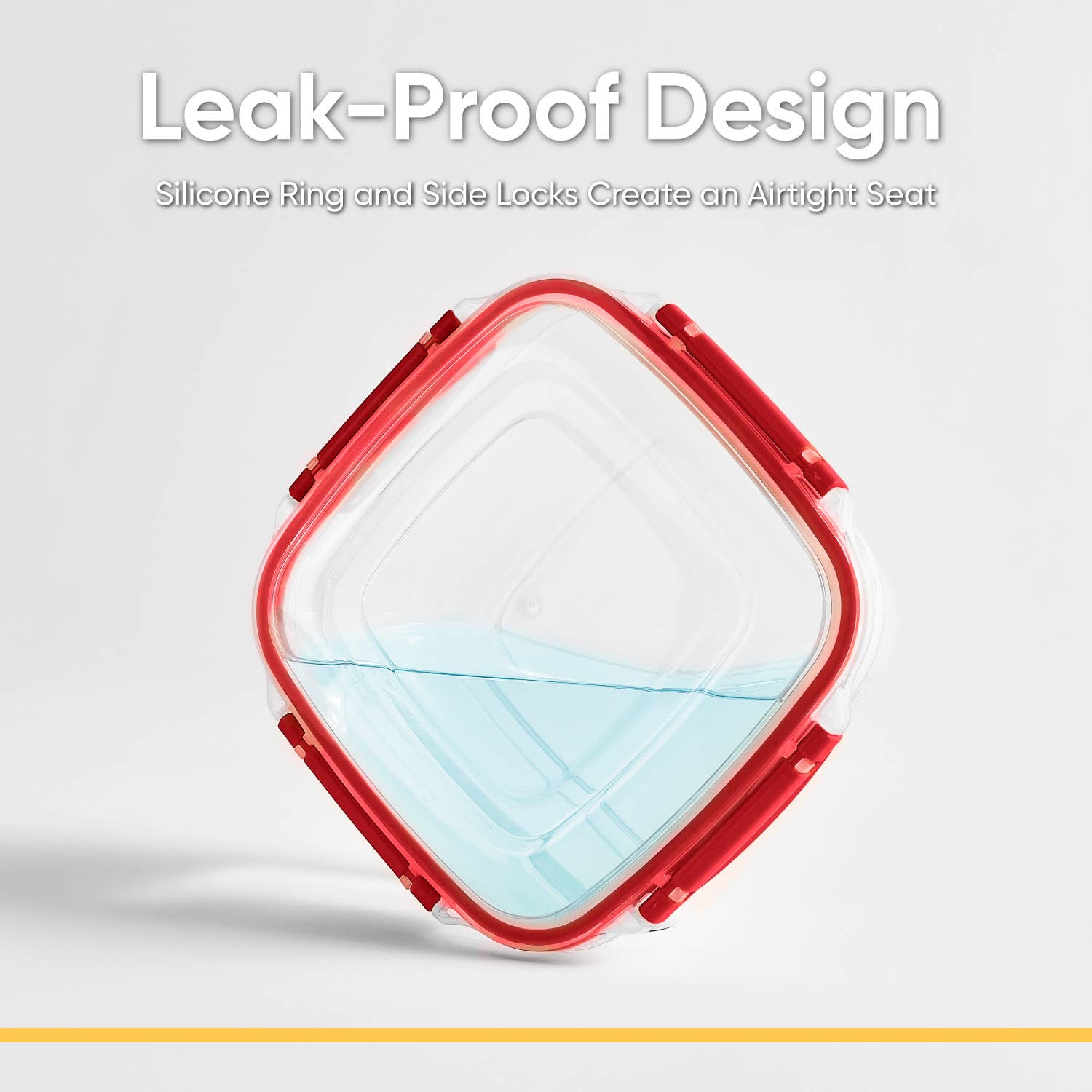 Superio Brand - Wholesale Food Storage Container - Air-Tight Food Containers Leak-Proof Square 80 Ounce-CS7