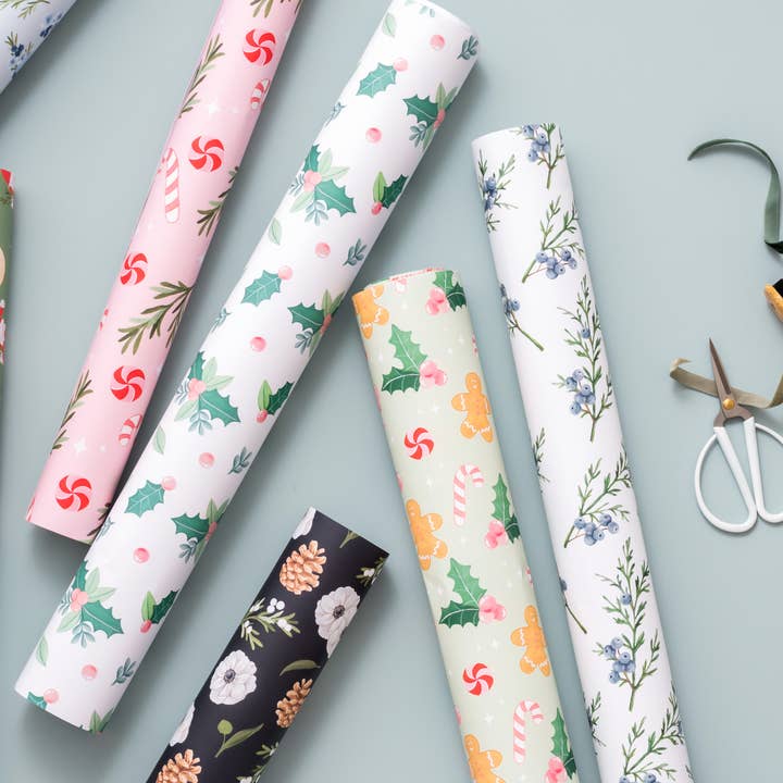 Isabella MG - Wholesale Wrapping paper roll - Sweet Pink Christmas Wrapping Paper - 3 Sheet Roll4