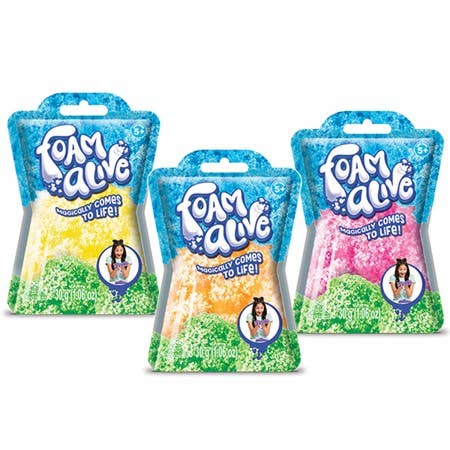 Play Visions - Wholesale Putty/Slime - Kids - Foam Alive 30G Foil Bag - Compound