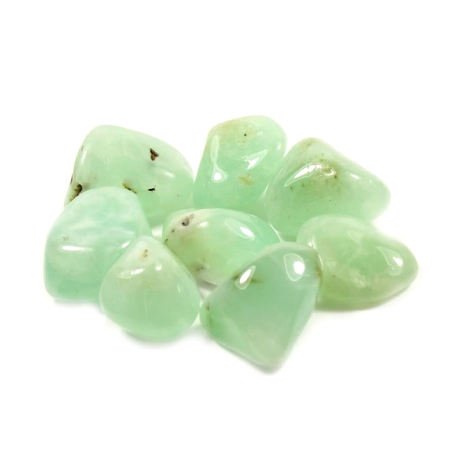 Cardshouse - Wholesale Spiritual Stone/Crystal - Large Tumble Stones - Prehnite (24X) Ancient Wisdom0