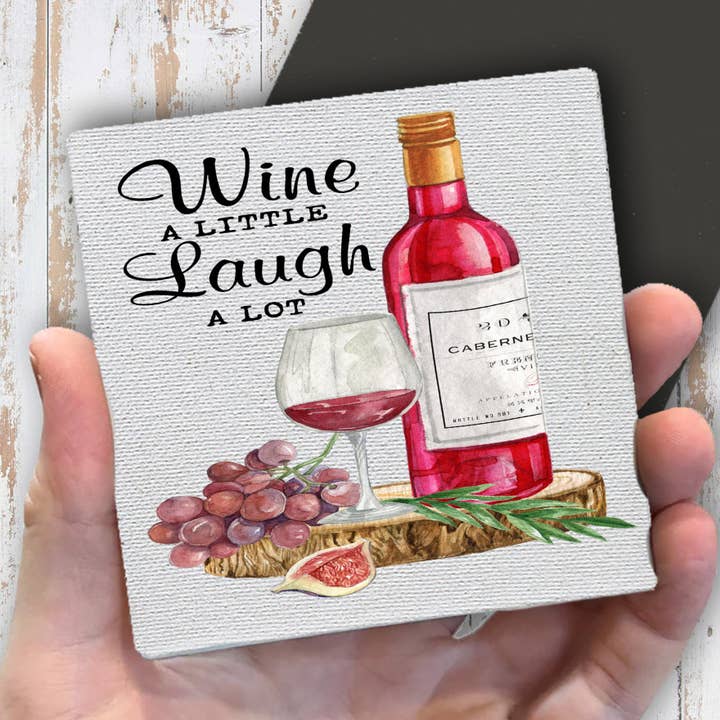 Imán de nevera Ríe mucho Amante del vino para venta al por mayor de Avery Lane Gifts