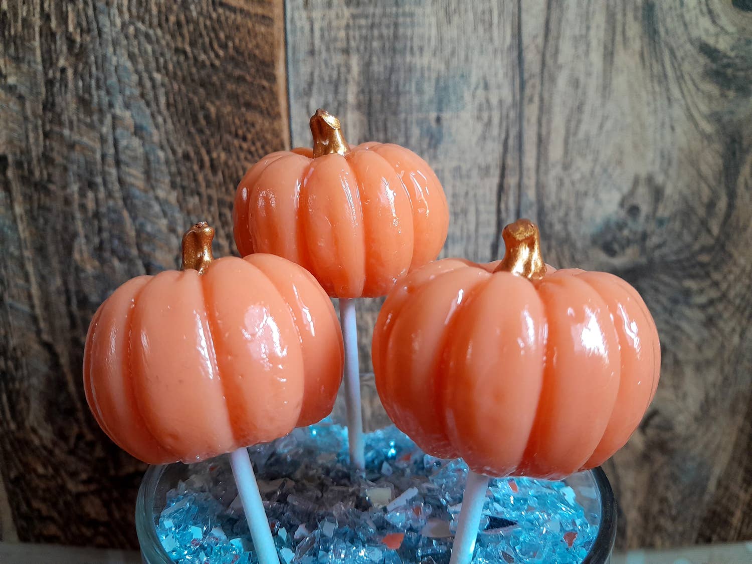 Homespun Parties - Wholesale Lollipop - 3D Orange Pumpkin Lollipops, Halloween and Fall Candy