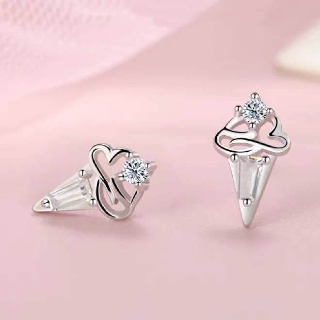 925 Sterling Silver Ice Cream Stud Earrings for wholesale by happyzzzsu