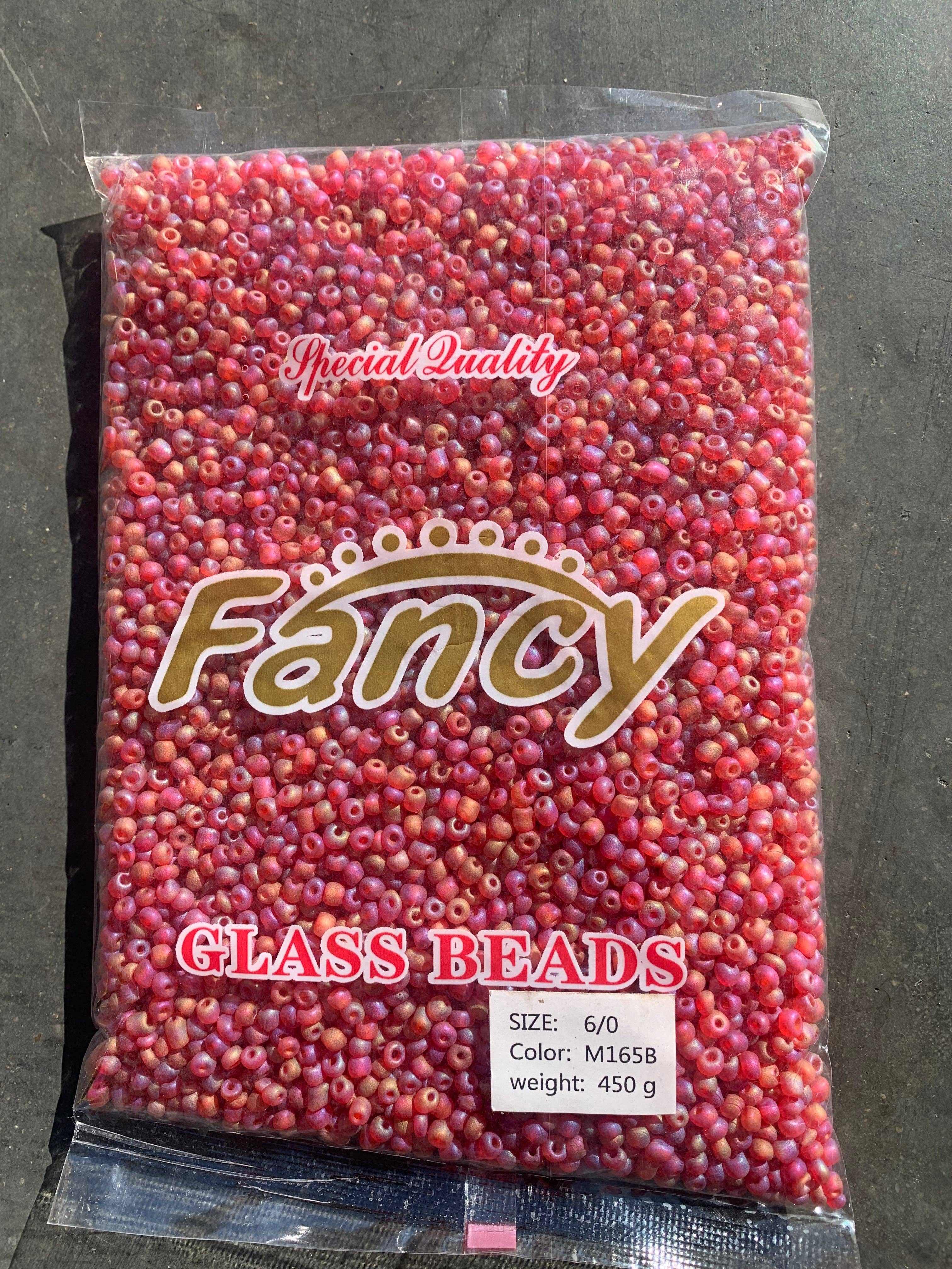 MaddieMayShop - Venta al por mayor Cuentas - Perlas de semillas 6/0, perlas de semillas a granel, perlas de vidrio esmerilado de 450 gramos1