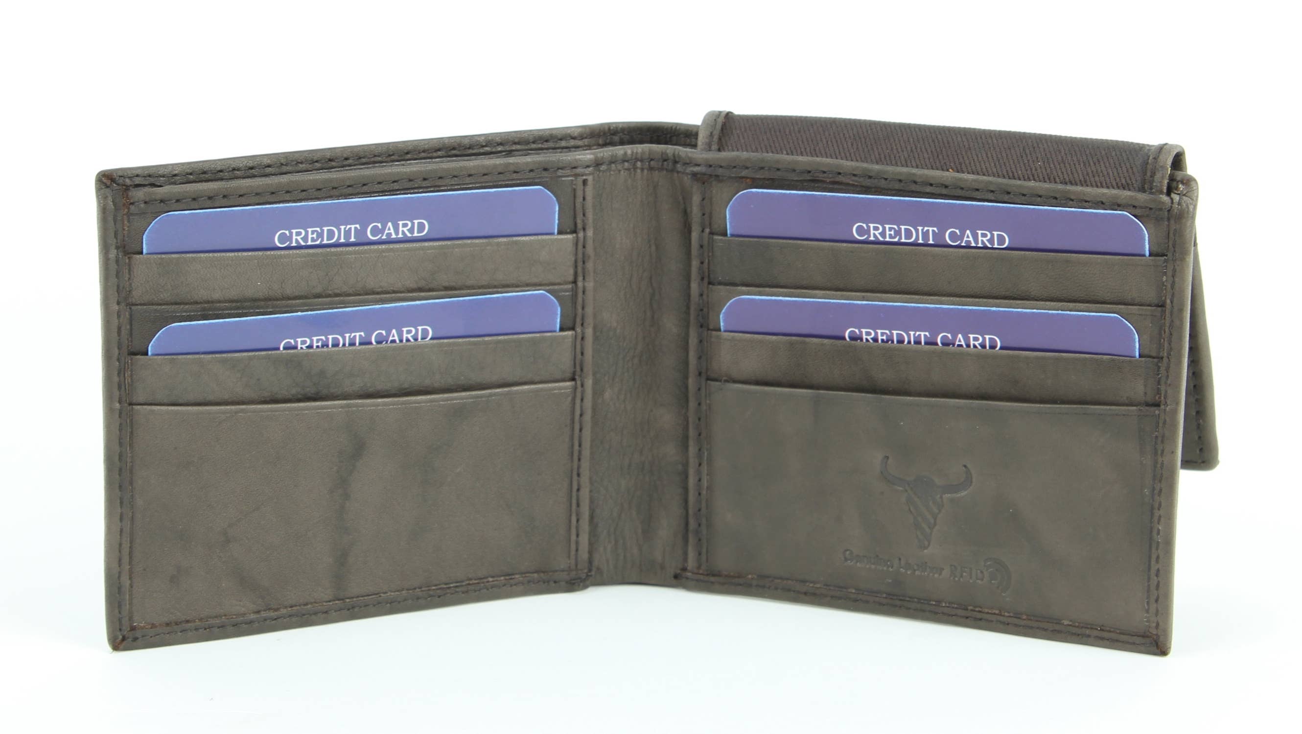 Leather Impressions Inc - Vente Portefeuille – homme - Portefeuille en cuir à deux volets avec rabat supérieur 1571415