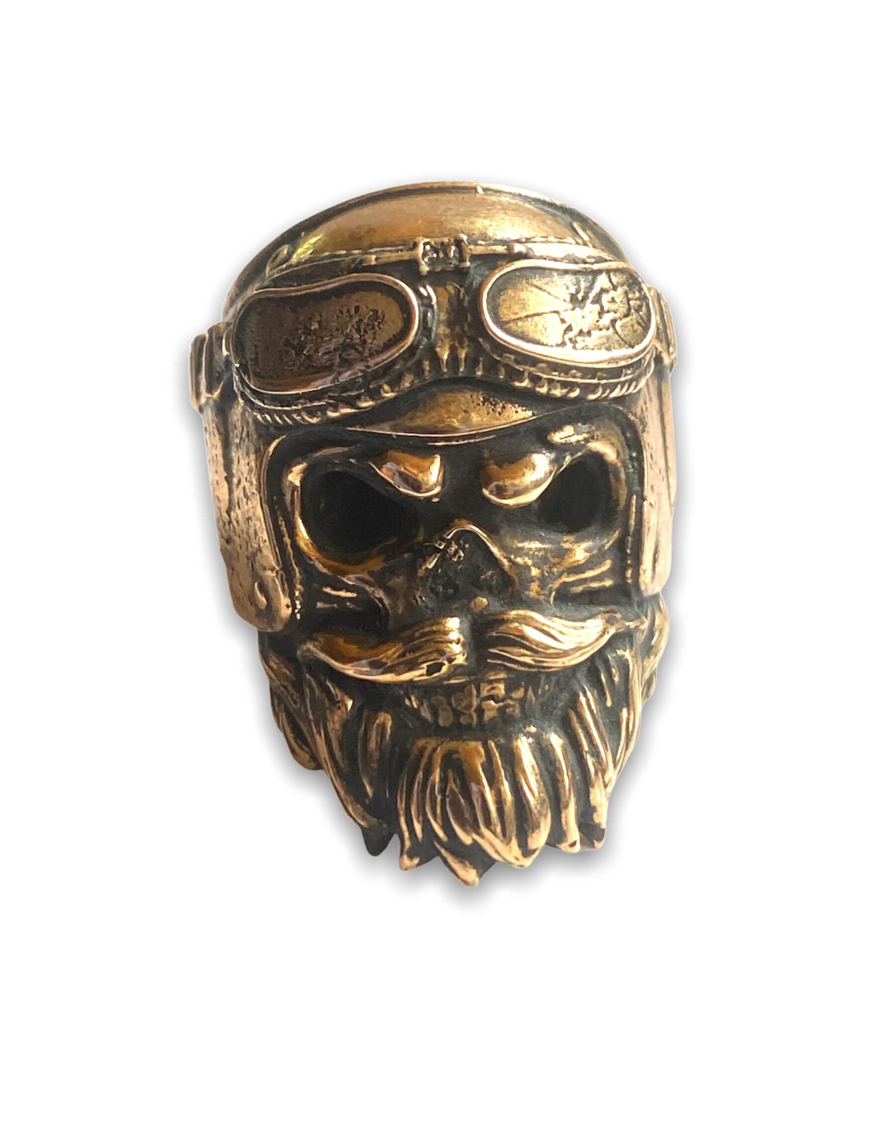 Hi Octane | SilverBotanica - Wholesale Cocktail/Statement Ring - Bearded Biker Skull Ring6