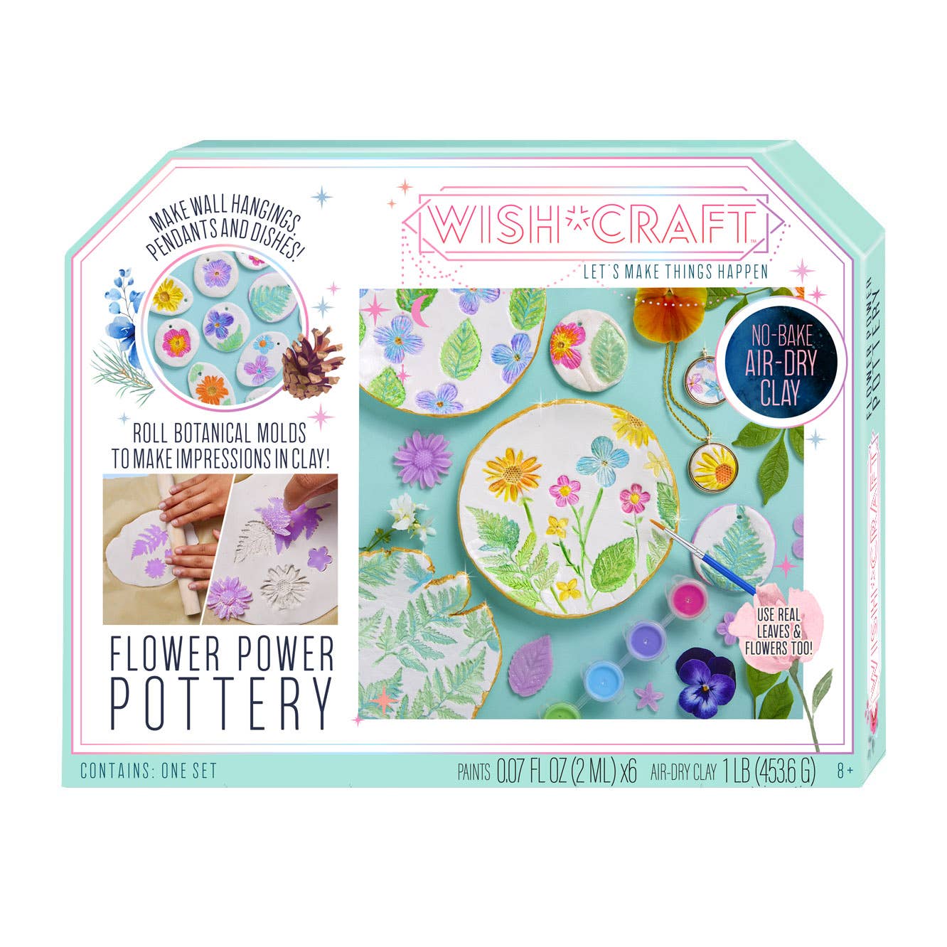 Bright Stripes - Wholesale DIY Craft Kit - Kids - Wish*Craft Flower Power Pottery0