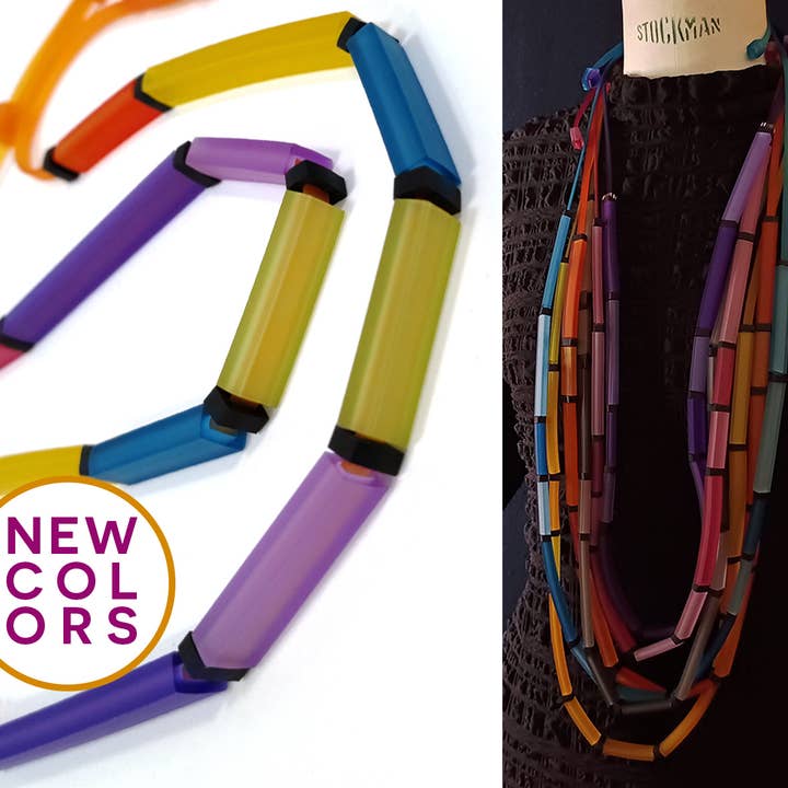 ALEX+SVET - Wholesale Beaded/Pearl Necklace - LORETA long rubber necklace SAINT-TROPEZ line1