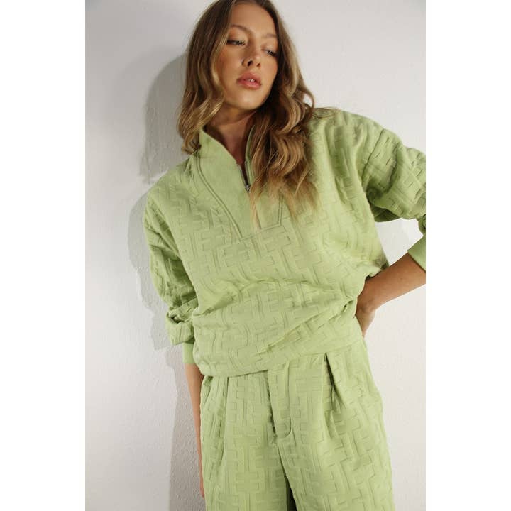 Mulla - Wholesale Top & Short Set (NOT Loungewear) - Women's - Textured Beige Lounge Set7