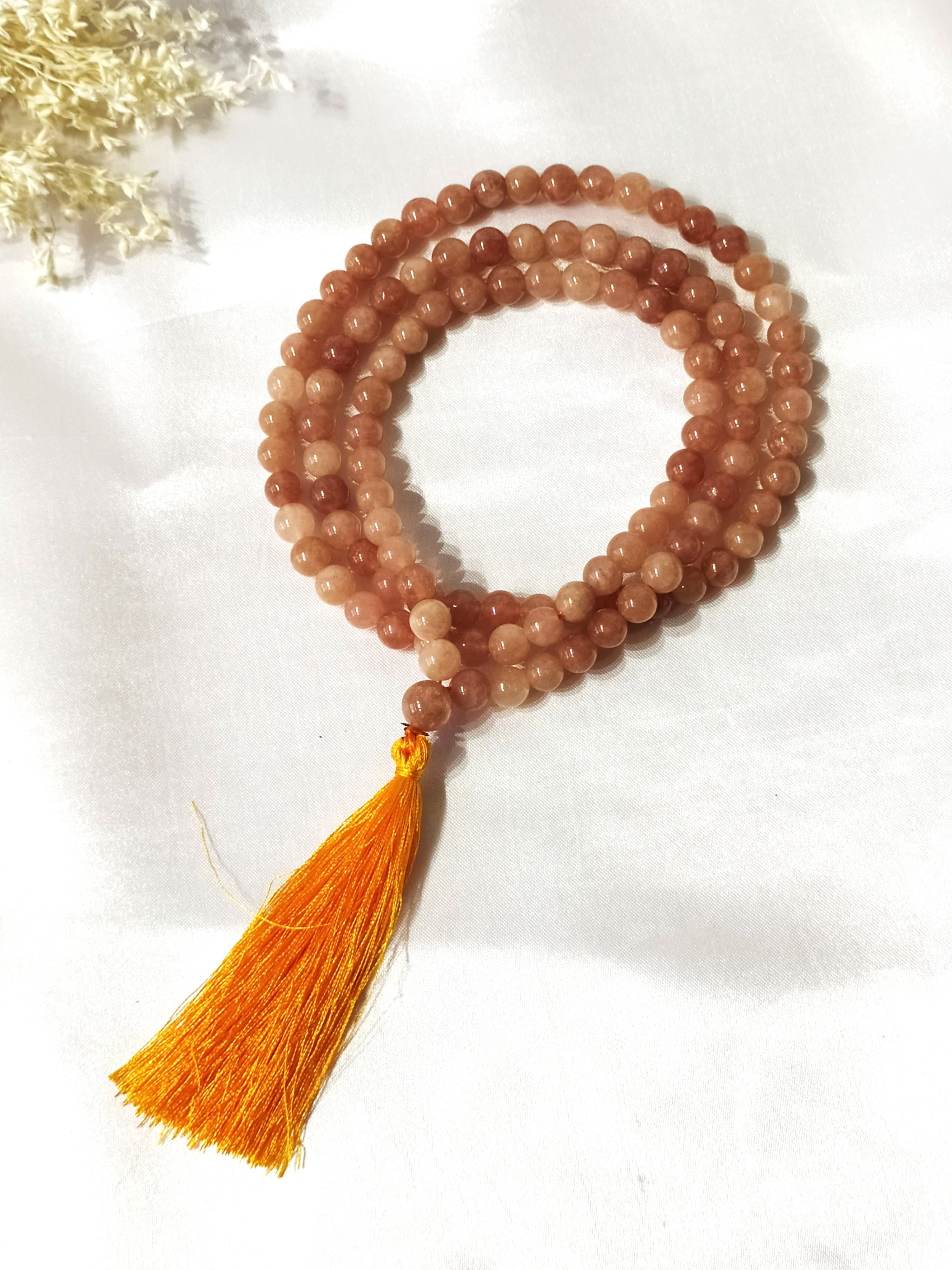 Soothing Crystals - Wholesale Prayer Beads Necklace - Gemstone Mala | Sunstone | 108 Prayer Beads Mala | Jap Mala3