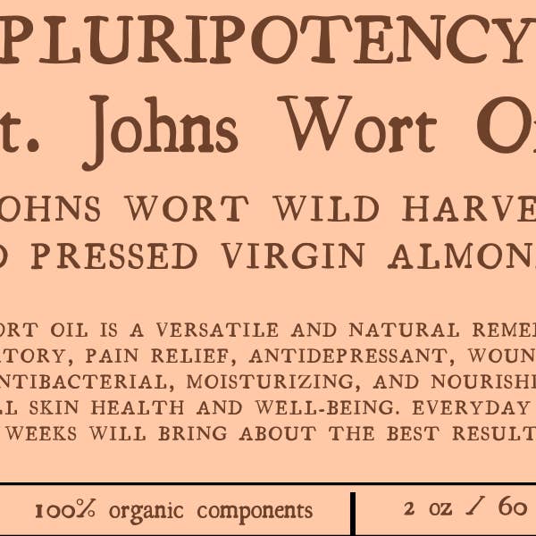 Pluripotency - Wholesale Bath/Body Oil - St. Johns Wort Oil1