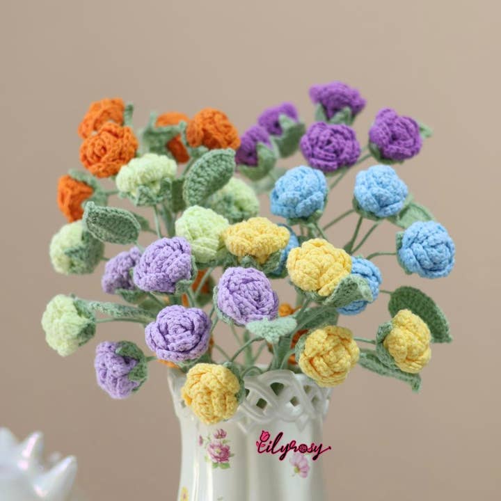 Lilyrosy Crochet Small Roses, Handmade Gifts for wholesale by Lilyrosy(Duty free)